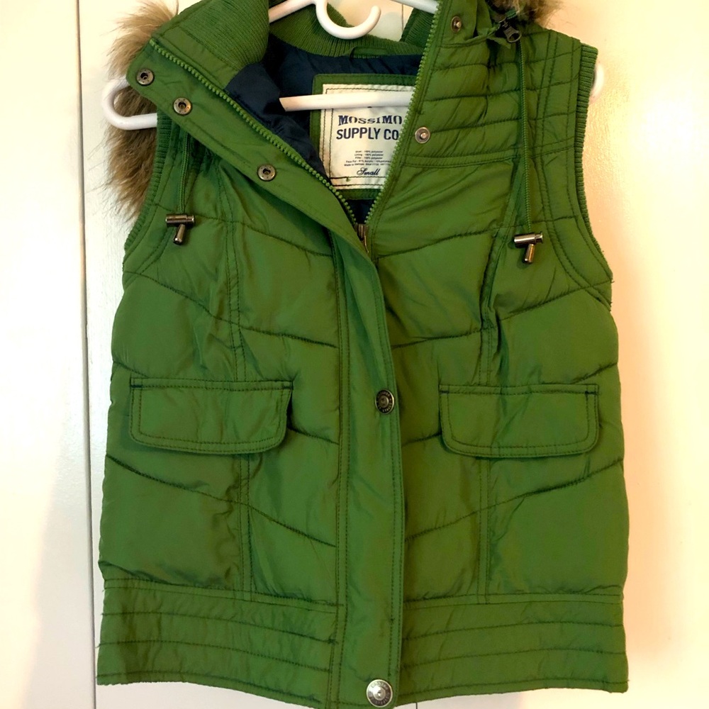 Green Vest w/detachable Hood